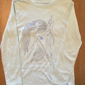 Cat & Jack long sleeve unicorn shirt.